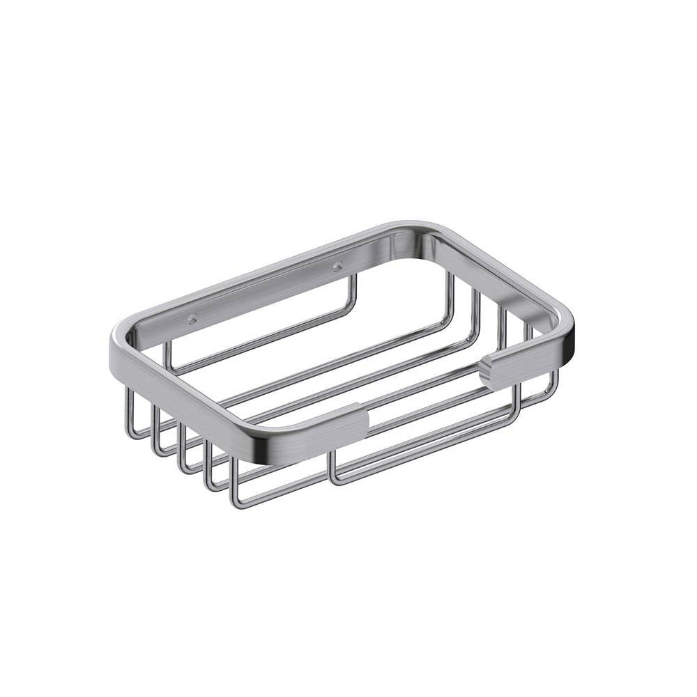Kartners - Bath & Shower Baskets - Wire Basket -  Rectangle-Brushed Nickel - Brushed Nickel