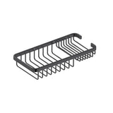 Kartners - Bath & Shower Baskets - Wire Basket with Soap Holder-Matte Black - Matte Black