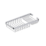 Kartners - Bath & Shower Baskets - Wire Basket with Soap Holder-Polished Nickel - Polished Nickel