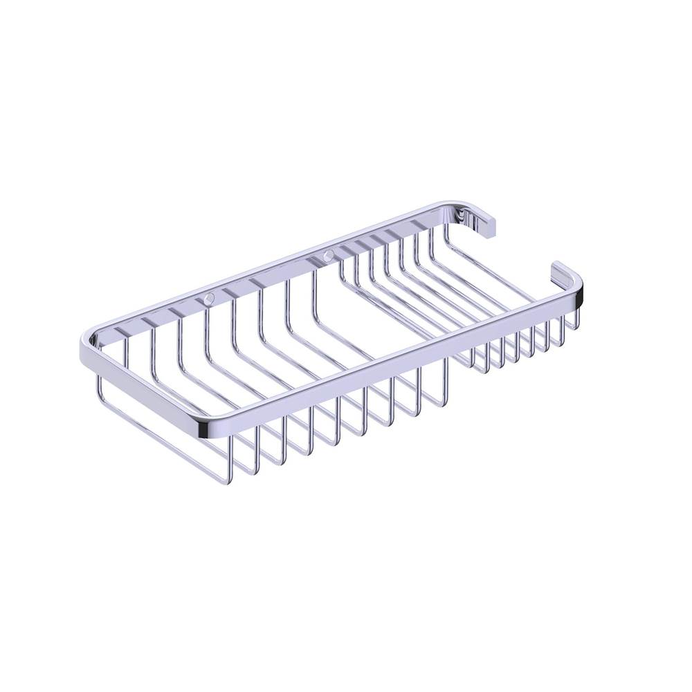 Kartners - Bath & Shower Baskets - Wire Basket with Soap Holder-Gunmetal - Gun Metal
