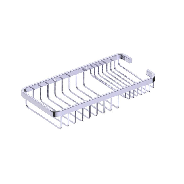 Kartners - Bath & Shower Baskets - Wire Basket with Soap Holder-Gunmetal - Gun Metal