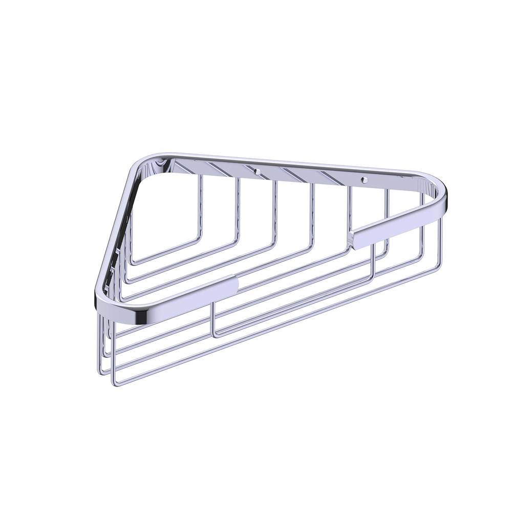 Kartners - Bath & Shower Baskets - Wire Basket - Corner Mount-Polished Chrome - Polished Chrome