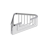Kartners - Bath & Shower Baskets - Deep Corner Wire Basket-Brushed Nickel - Brushed Nickel