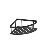 Kartners - Bath & Shower Baskets - Deep Corner Wire Basket-Matte Black - Matte Black