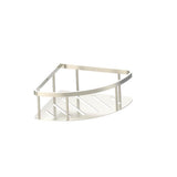 Kartners - Bath & Shower Baskets - Deep Corner Wire Basket-Brushed Nickel - Brushed Nickel