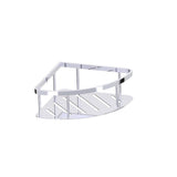 Kartners - Bath & Shower Baskets - Deep Corner Wire Basket-Polished Chrome - Polished Chrome