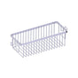 Kartners - Bath & Shower Baskets - Single Wire Basket with Hooks-Polished Chrome - Polished Chrome