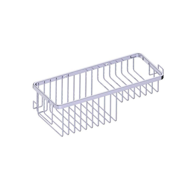 Kartners - Bath & Shower Baskets - Wire Basket with Hooks-Polished Chrome - Polished Chrome