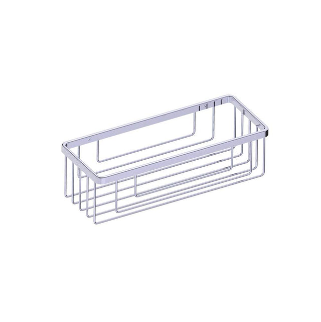 Kartners - Bath & Shower Baskets - 12-inch Wire Basket-Polished Chrome - Polished Chrome