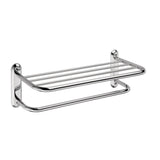 Kartners - HOTEL - 25-inch Two Tier Towel Rack-Polished Nickel - Polished Nickel