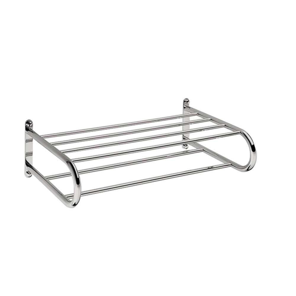 Kartners - HOTEL - 19-inch Two Tier Towel Rack-Polished Nickel - Polished Nickel