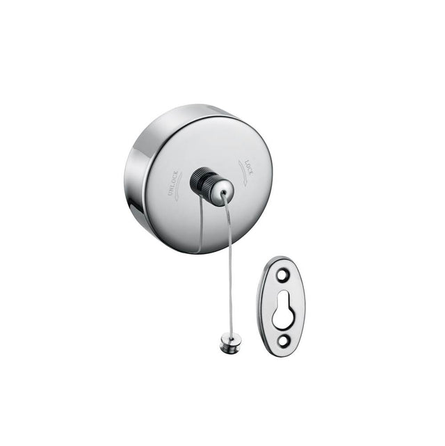 Kartners - HOTEL -  7-inch Round Clothes Line-Brushed Nickel - Brushed Nickel