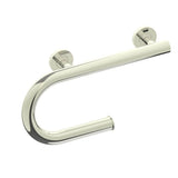 Kartners - Grab Bar with Paper Holder (Right)-Polished Nickel - Polished Nickel