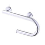 Kartners - Grab Bar with Paper Holder (Left)-Polished Chrome - Polished Chrome