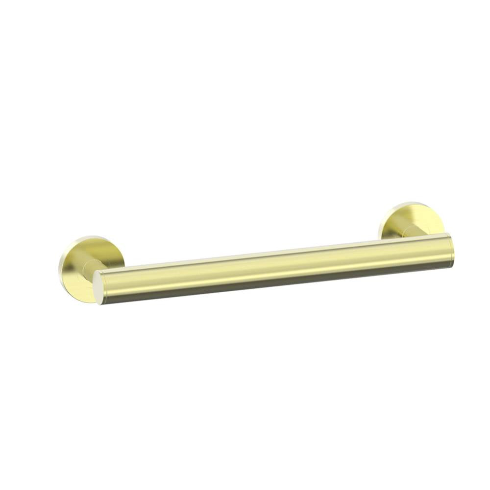 Kartners - 9100 Series 12-inch Round Grab Bar-Brushed Brass - Brushed Brass