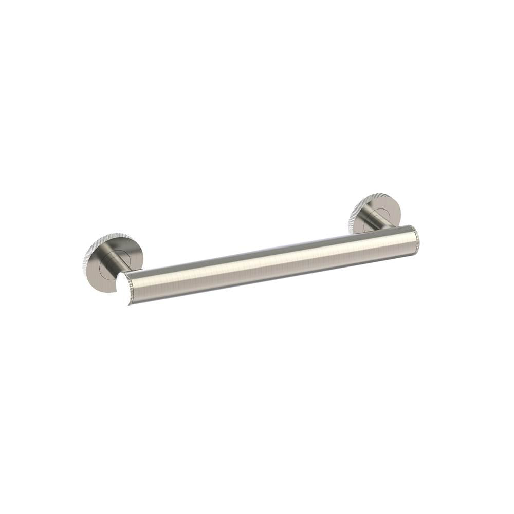 Kartners - 9100K Knurled Series 12-inch Round Grab Bar-Brushed Nickel - Brushed Nickel