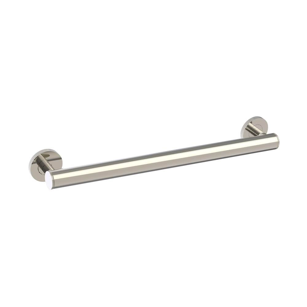 Kartners - 9100K Knurled Series 18-inch Round Grab Bar-Polished Nickel - Polished Nickel