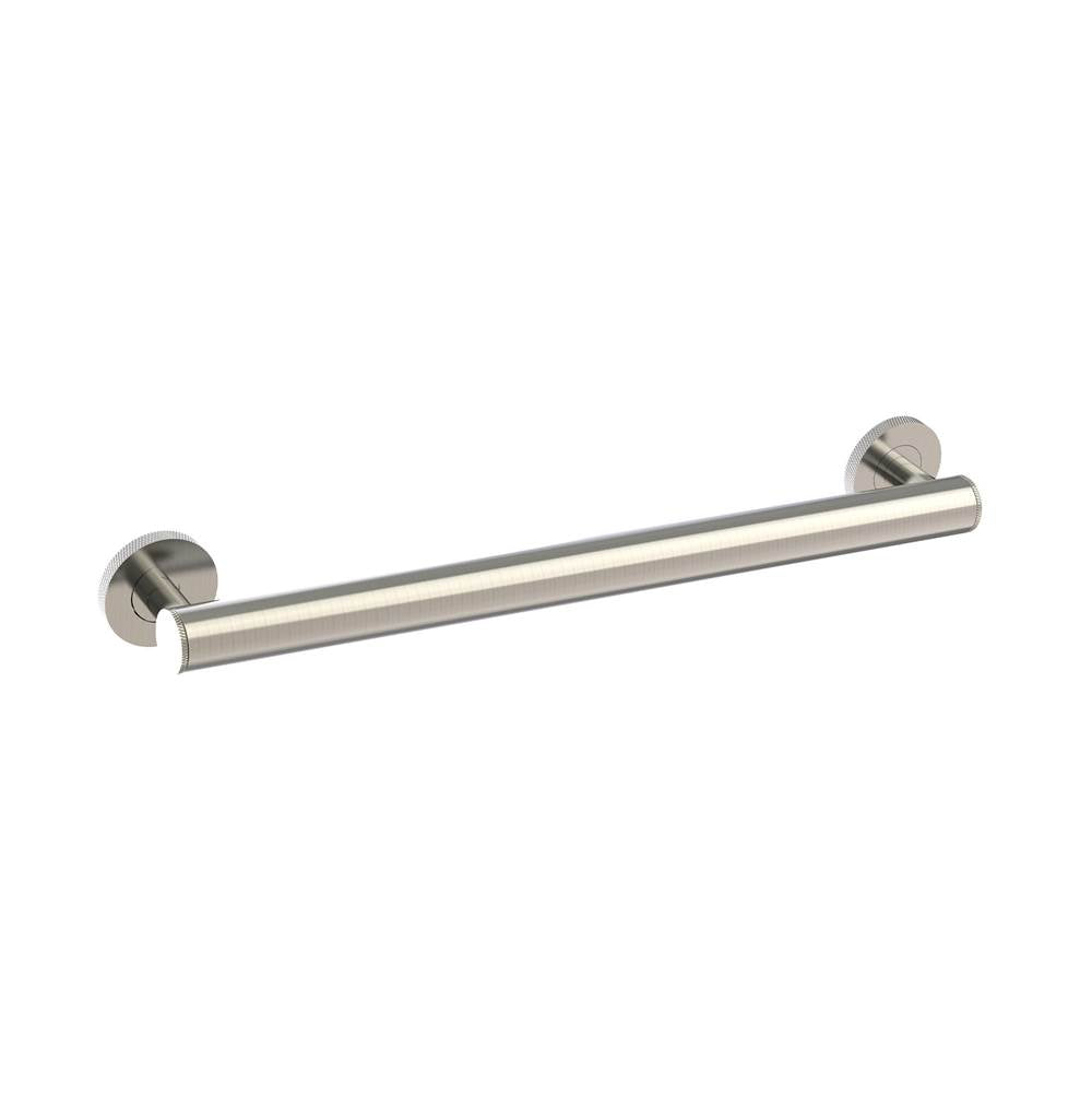 Kartners - 9100K Knurled Series 18-inch Round Grab Bar-Brushed Nickel - Brushed Nickel