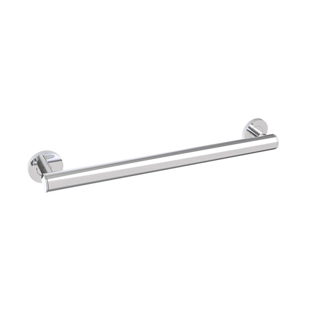 Kartners - 9100K Knurled Series 18-inch Round Grab Bar-Polished Chrome - Polished Chrome