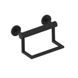 Kartners - 9-inch Pivot Grab Bar with Paper Holder-Matte Black - Matte Black