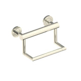 Kartners - 9-inch Pivot Grab Bar with Paper Holder-Brushed Nickel - Brushed Nickel