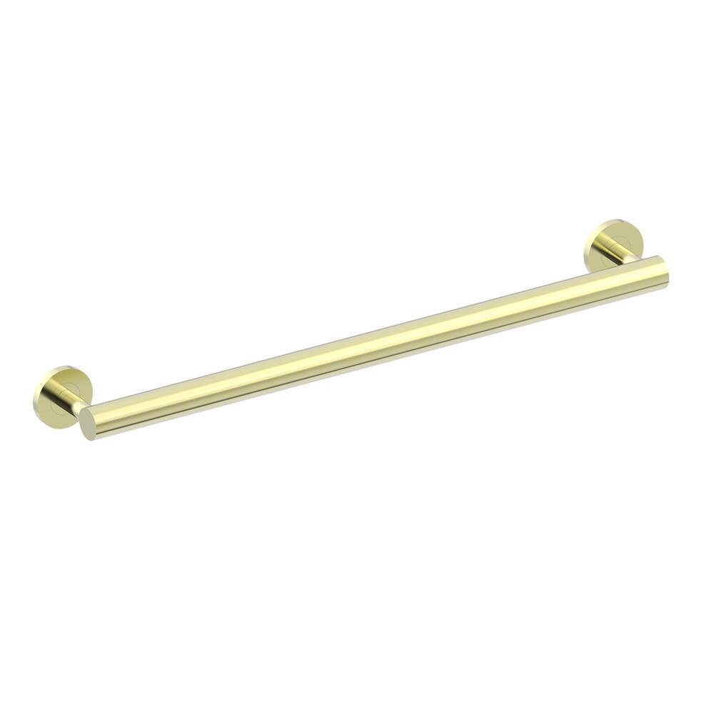 Kartners - 9100 Series 24-inch Round Grab Bar-Brushed Brass - Brushed Brass
