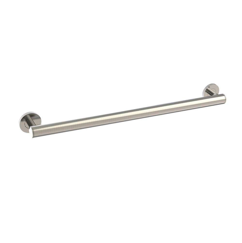 Kartners - 9100K Knurled Series 24-inch Round Grab Bar-Brushed Nickel - Brushed Nickel
