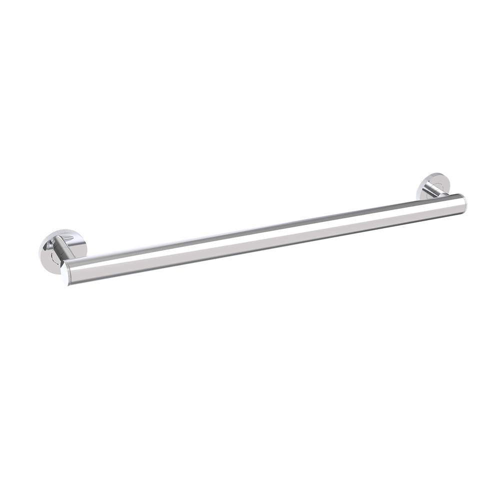 Kartners - 9100K Knurled Series 24-inch Round Grab Bar-Polished Chrome - Polished Chrome