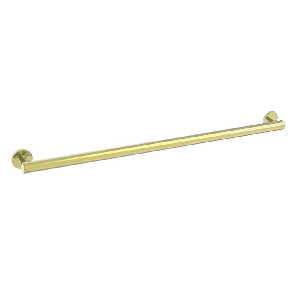 Kartners - 9100K Series 36-inch Round Grab Bar-Brushed Brass - Brushed Brass