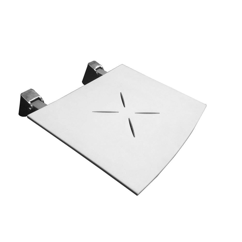Kartners - Shower Seats - Fold Up Shower Seat - White - White