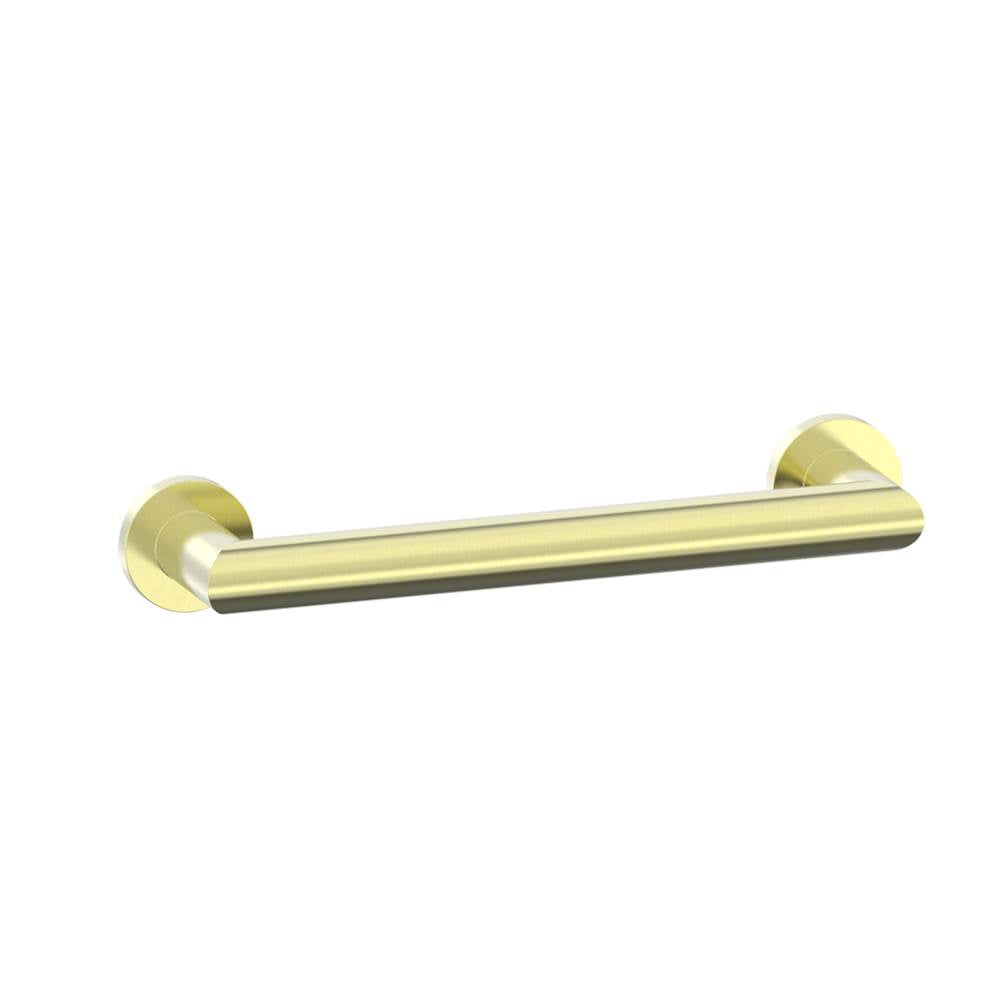 Kartners - 9200 Series 12-inch Round Mitered Grab Bar-Brushed Brass - Brushed Brass
