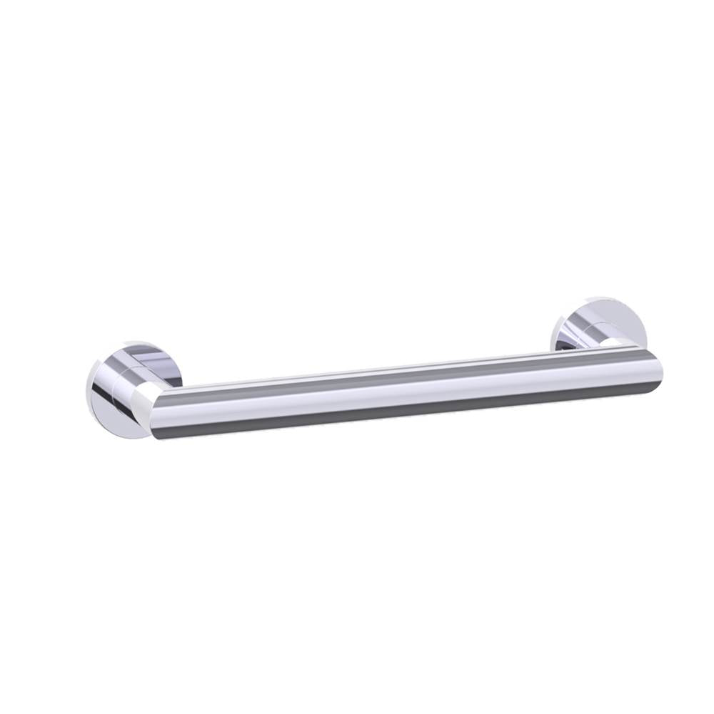 Kartners - 9200 Series 12-inch Round Mitered Grab Bar-Polished Chrome - Polished Chrome