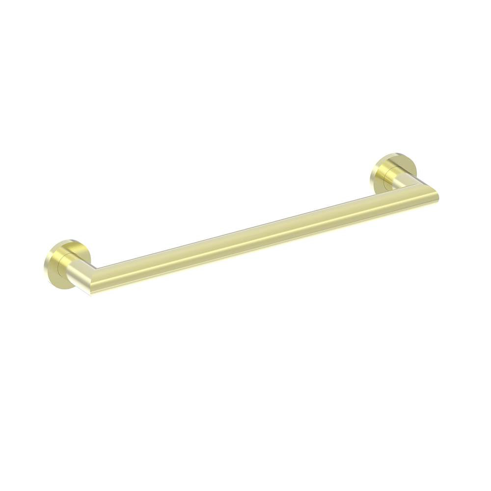 Kartners - 9200 Series 18-inch Round Mitered Grab Bar-Brushed Brass - Brushed Brass