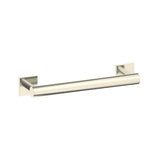 Kartners - 9400 Series 12-inch Round Grab Bar with Square Rosettes 35mm-Brushed Nickel - Brushed Nickel