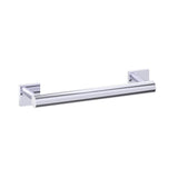Kartners - 9400 Series 12-inch Round Grab Bar with Square Rosettes 35mm-Polished Chrome - Polished Chrome