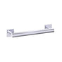 Kartners - 9400 Series 12-inch Round Grab Bar with Square Rosettes 35mm-Polished Chrome - Polished Chrome