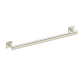 Kartners - 9400 Series 24-inch Round Grab Bar with Square Rosettes 35mm-Brushed Nickel - Brushed Nickel