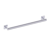 Kartners - 9400 Series 24-inch Round Grab Bar with Square Rosettes 35mm-Polished Chrome - Polished Chrome