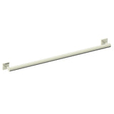 Kartners - 9400 Series 36-inch Round Grab Bar with Square Rosettes-Polished Nickel - Polished Nickel