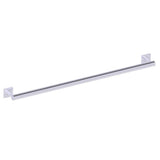 Kartners - 9400 Series 36-inch Round Grab Bar with Square Rosettes-Polished Chrome - Polished Chrome
