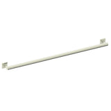 Kartners - 9400 Series 42-inch Round Grab Bar with Square Rosettes-Polished Nickel - Polished Nickel