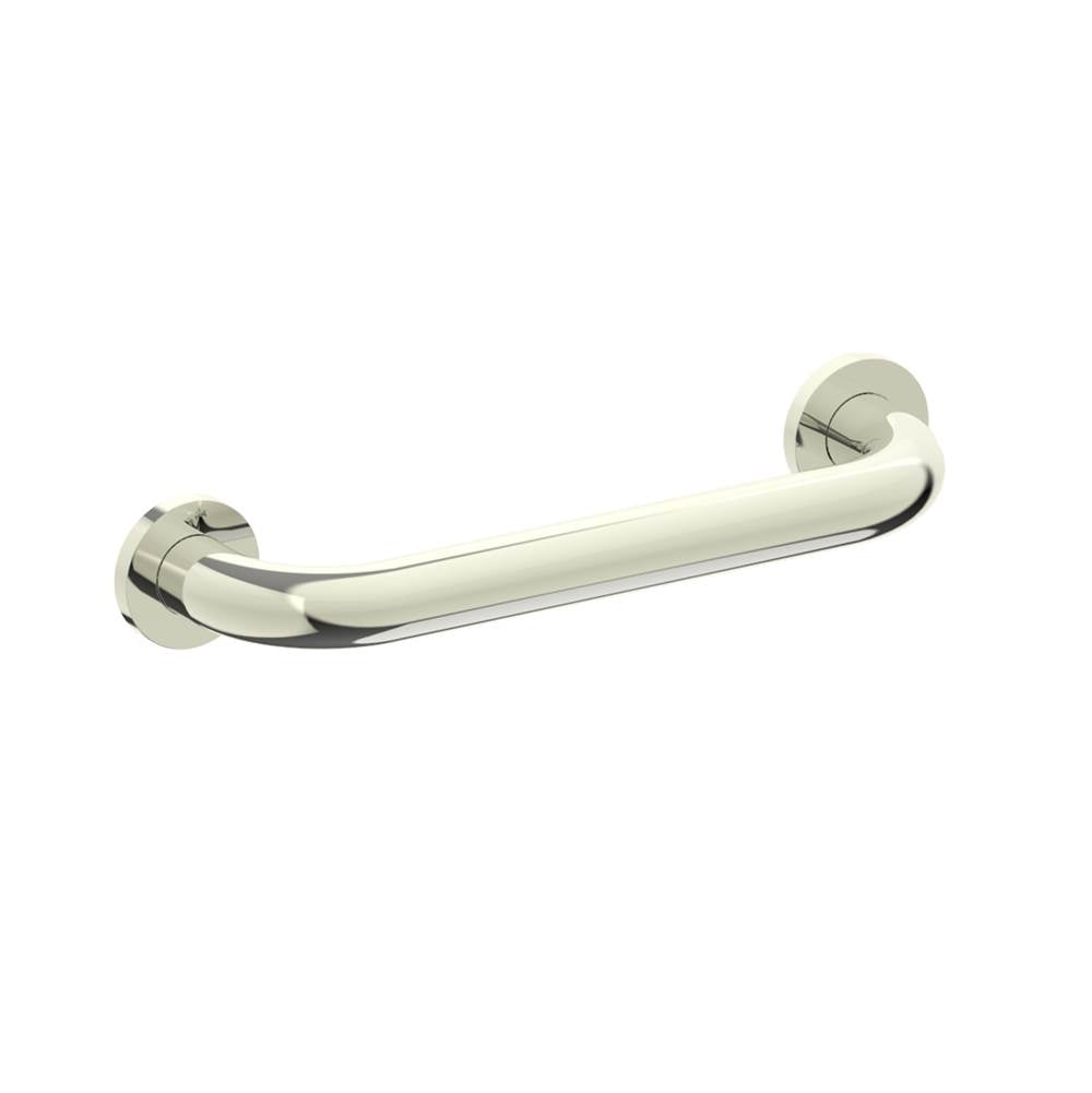 Kartners - 9500 Series 12-inch Round Grab Bar-Polished Nickel - Polished Nickel