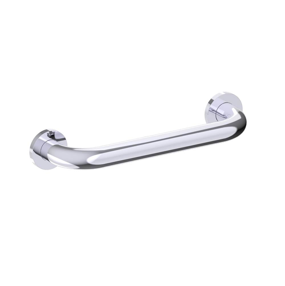 Kartners - 9500 Series 12-inch Round Grab Bar-Polished Chrome - Polished Chrome