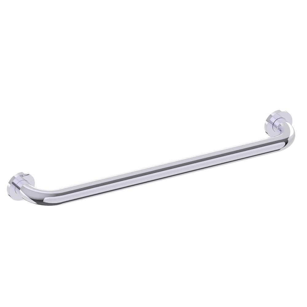 Kartners - 9500 Series 24-inch Round Grab Bar-Polished Chrome - Polished Chrome
