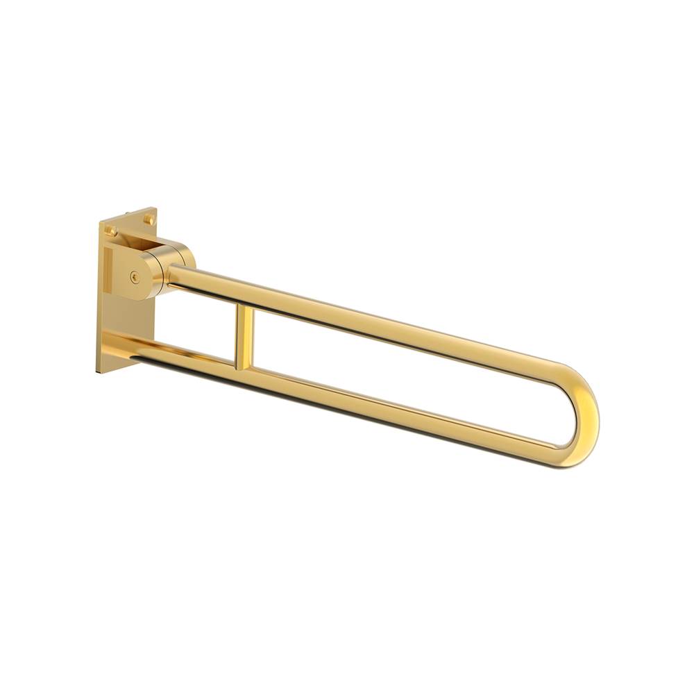 Kartners - BERLIN - Fold Down Grab Bar-Brushed Bronze - Brushed Bronze