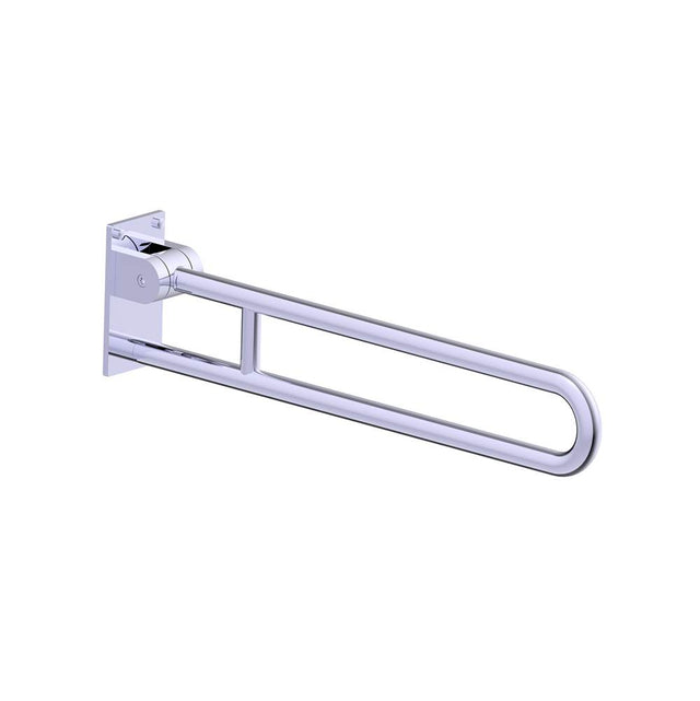 Kartners - BERLIN - Fold Down Grab Bar-Polished Chrome - Polished Chrome
