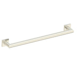 Kartners - 9600 Series 24-inch Mitered Grab Bar with Square Rosettes-Brushed Nickel - Brushed Nickel