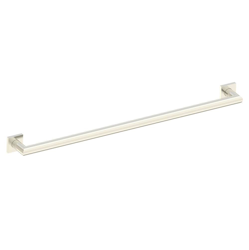 Kartners - 9600 Series 36-inch Mitered Grab Bar with Square Rosettes-Brushed Nickel - Brushed Nickel