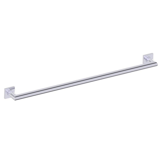 Kartners - 9600 Series 36-inch Mitered Grab Bar with Square Rosettes-Polished Chrome - Polished Chrome