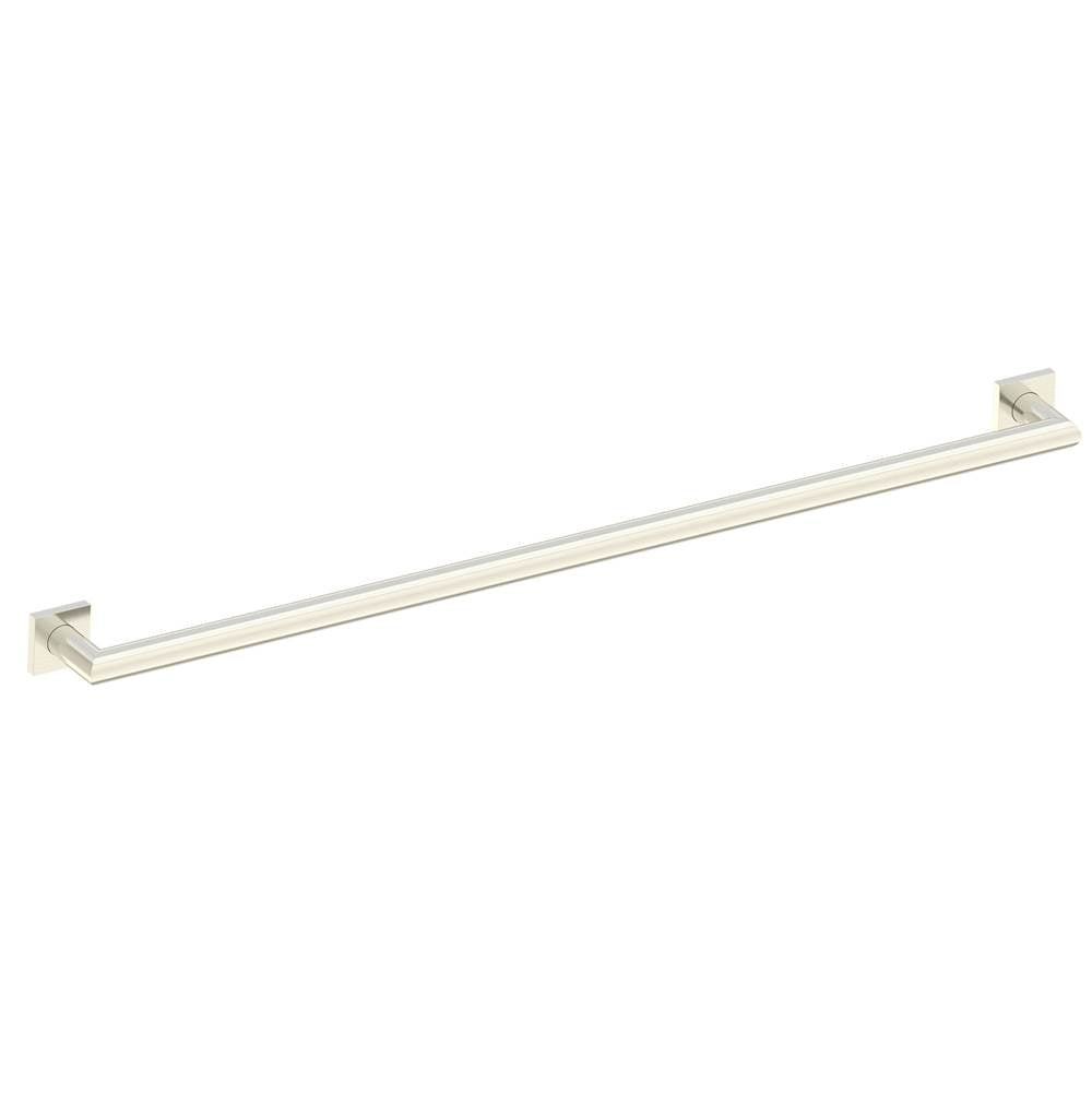 Kartners - 9600 Series 42-inch Mitered Grab Bar with Square Rosettes-Brushed Nickel - Brushed Nickel